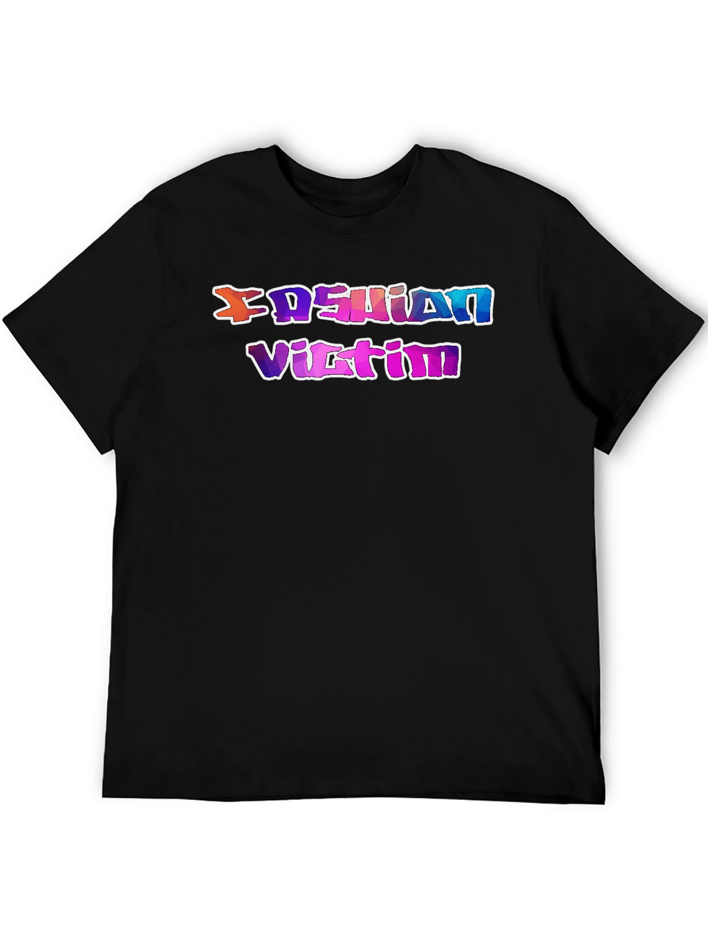 Fashion Victim Graphic Tee - Stylish Slogan T-Shirt