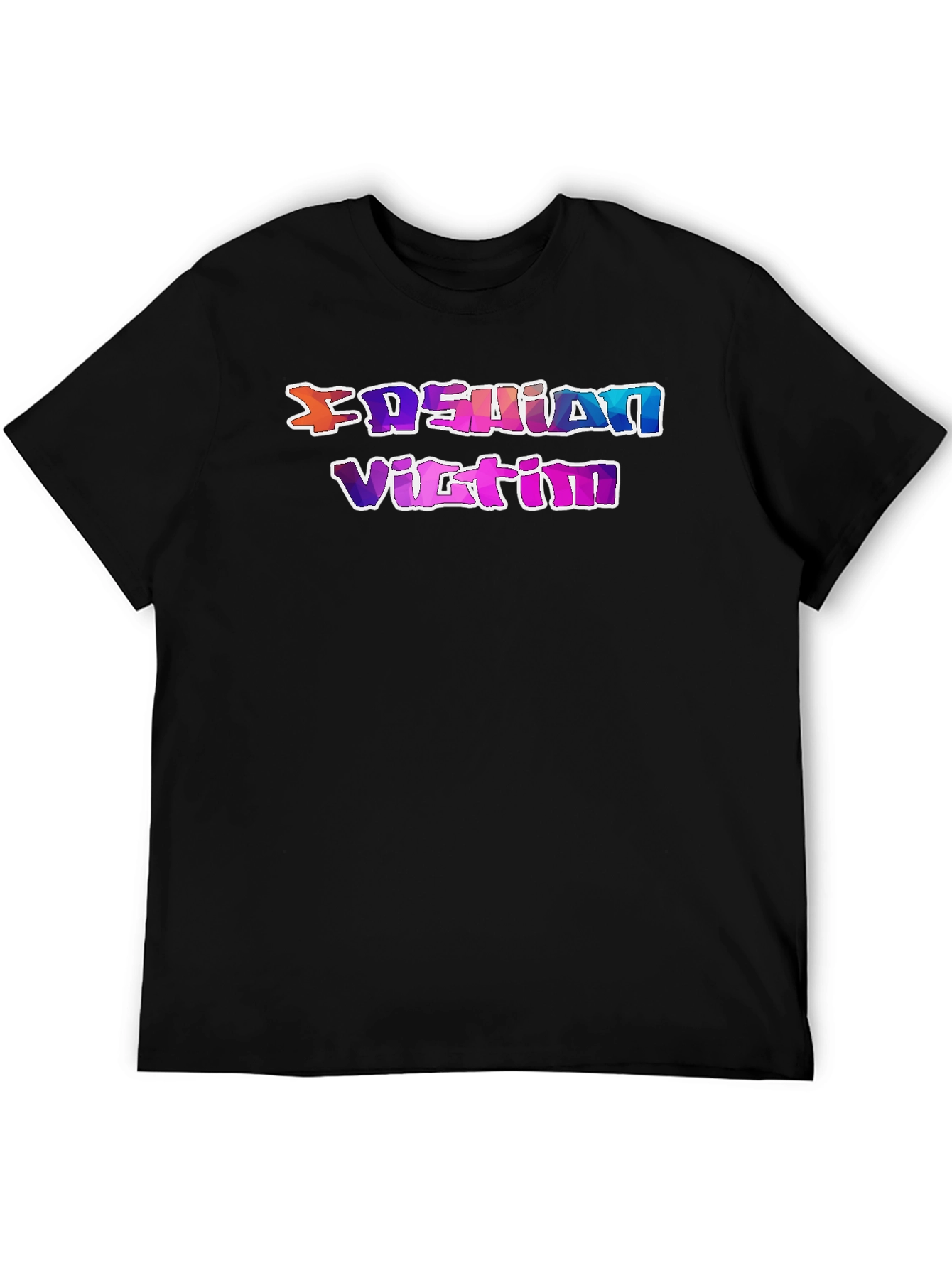 Fashion Victim Graphic Tee - Stylish Slogan T-Shirt