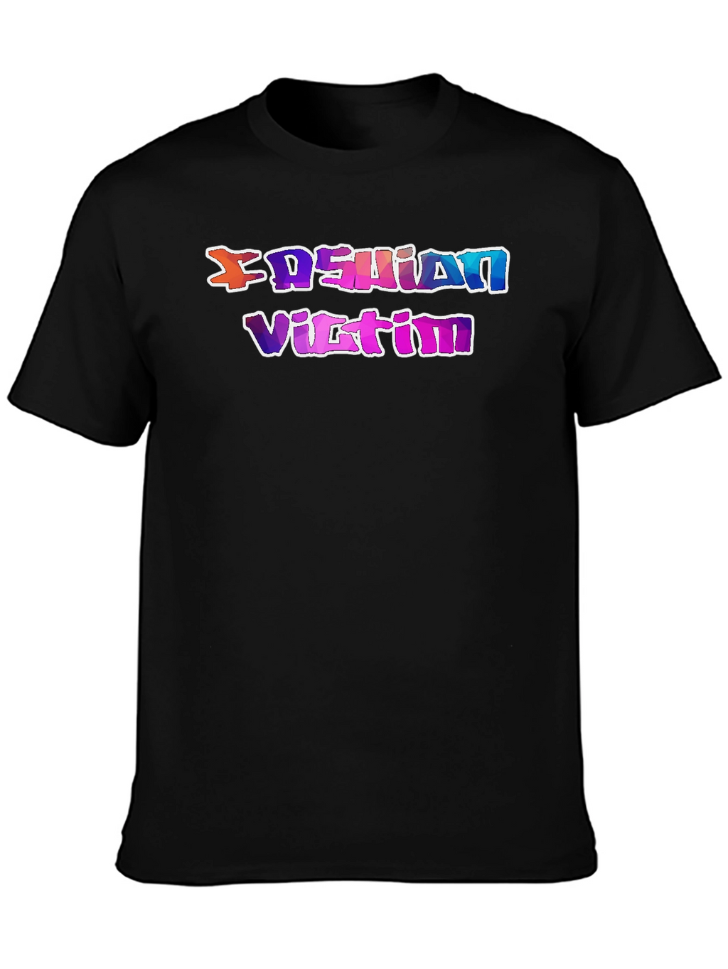 Fashion Victim Graphic Tee - Stylish Slogan T-Shirt
