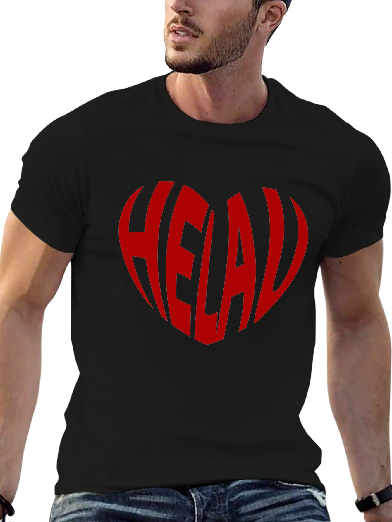 Helau Heart Tee - Black Graphic T-Shirt