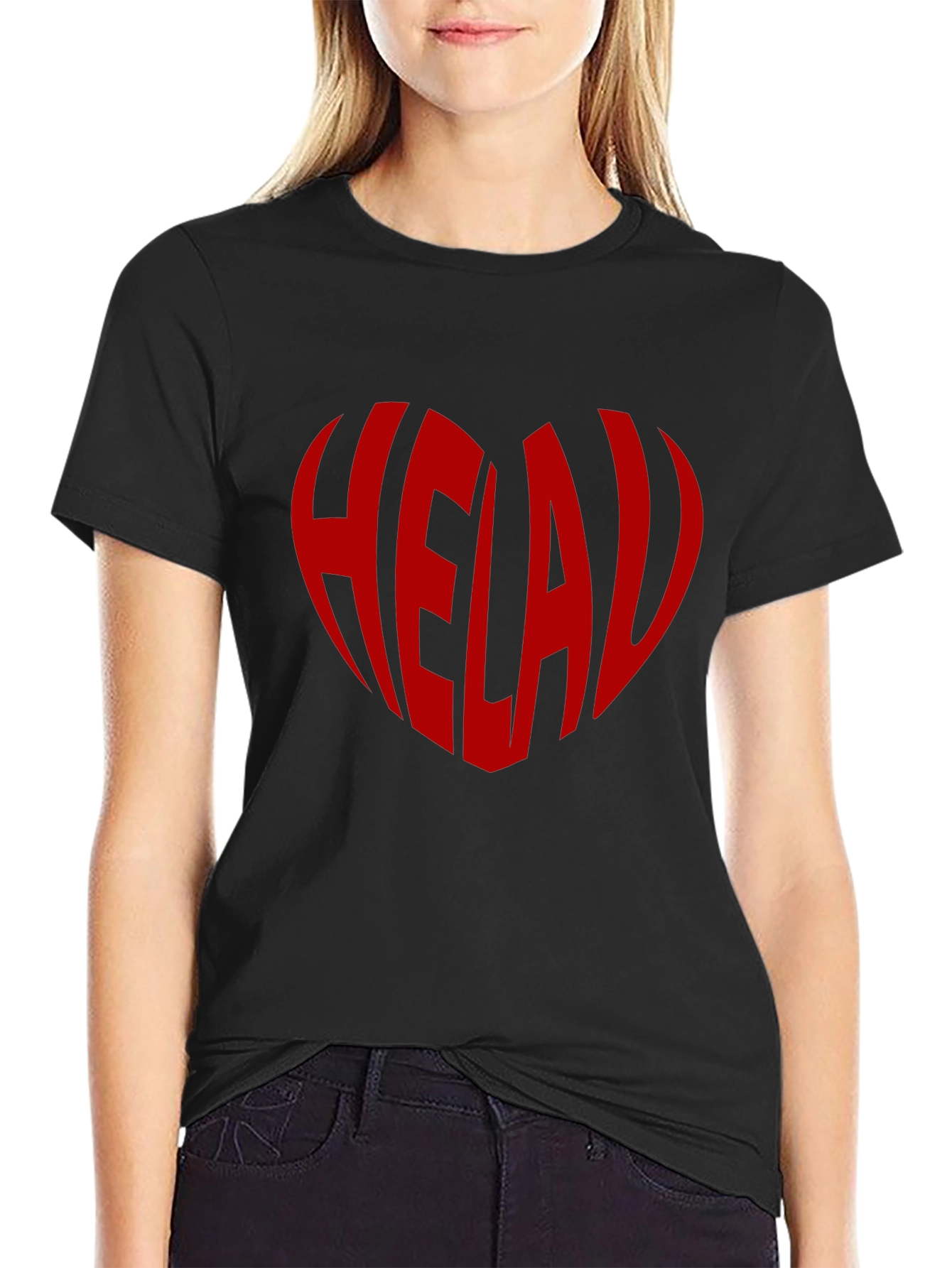 Helau Heart Tee - Black Graphic T-Shirt