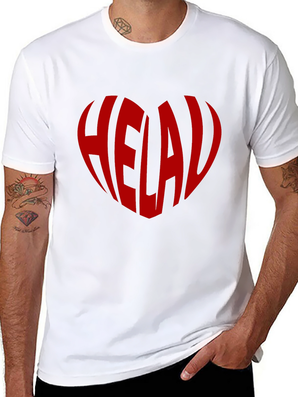 Helau Heart Tee - Black Graphic T-Shirt