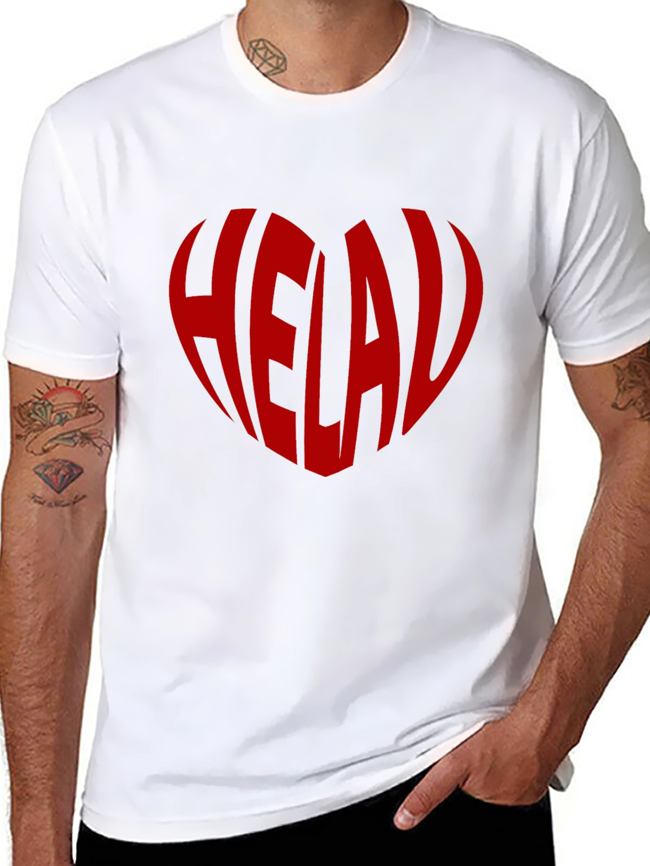 Helau Heart Tee - Black Graphic T-Shirt