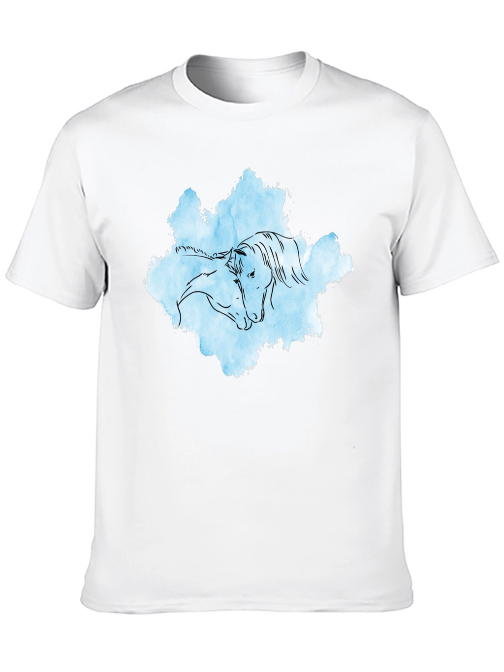 Horse Embrace Graphic T-Shirt - Black