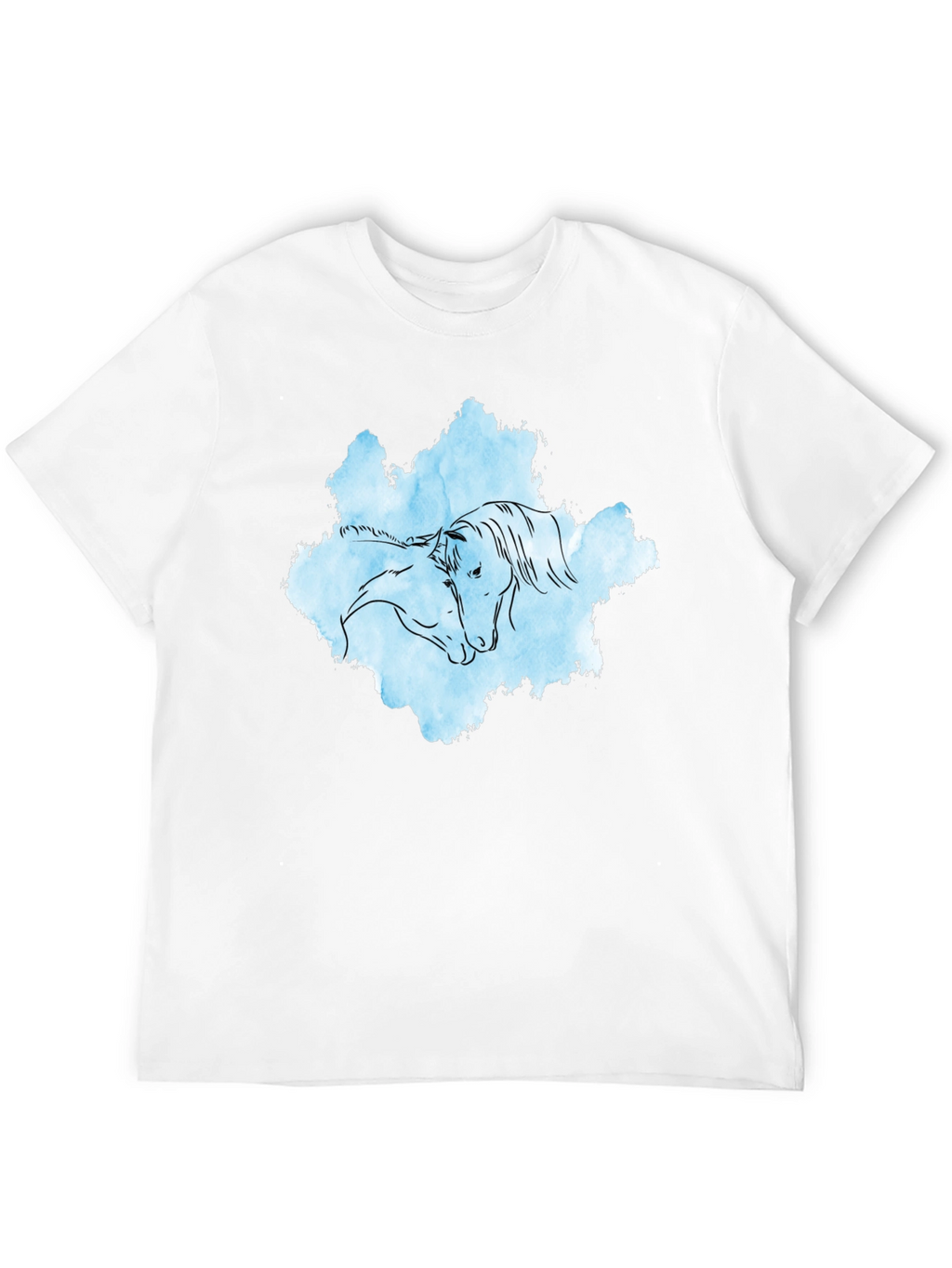 Horse Embrace Graphic T-Shirt - Black