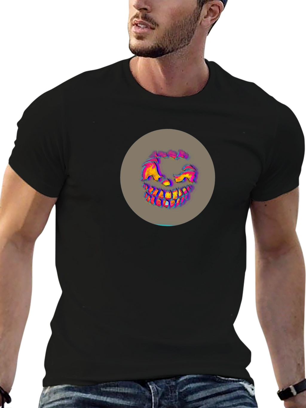 Scary Grin Graphic T-Shirt
