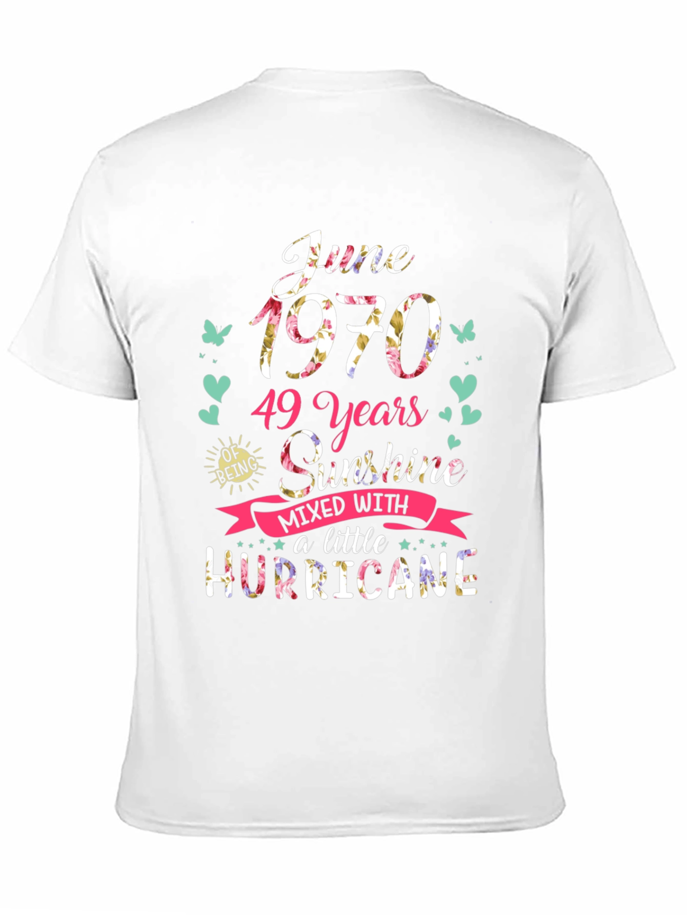 June 1970 49 Years Sunshine Hurricane T-Shirt