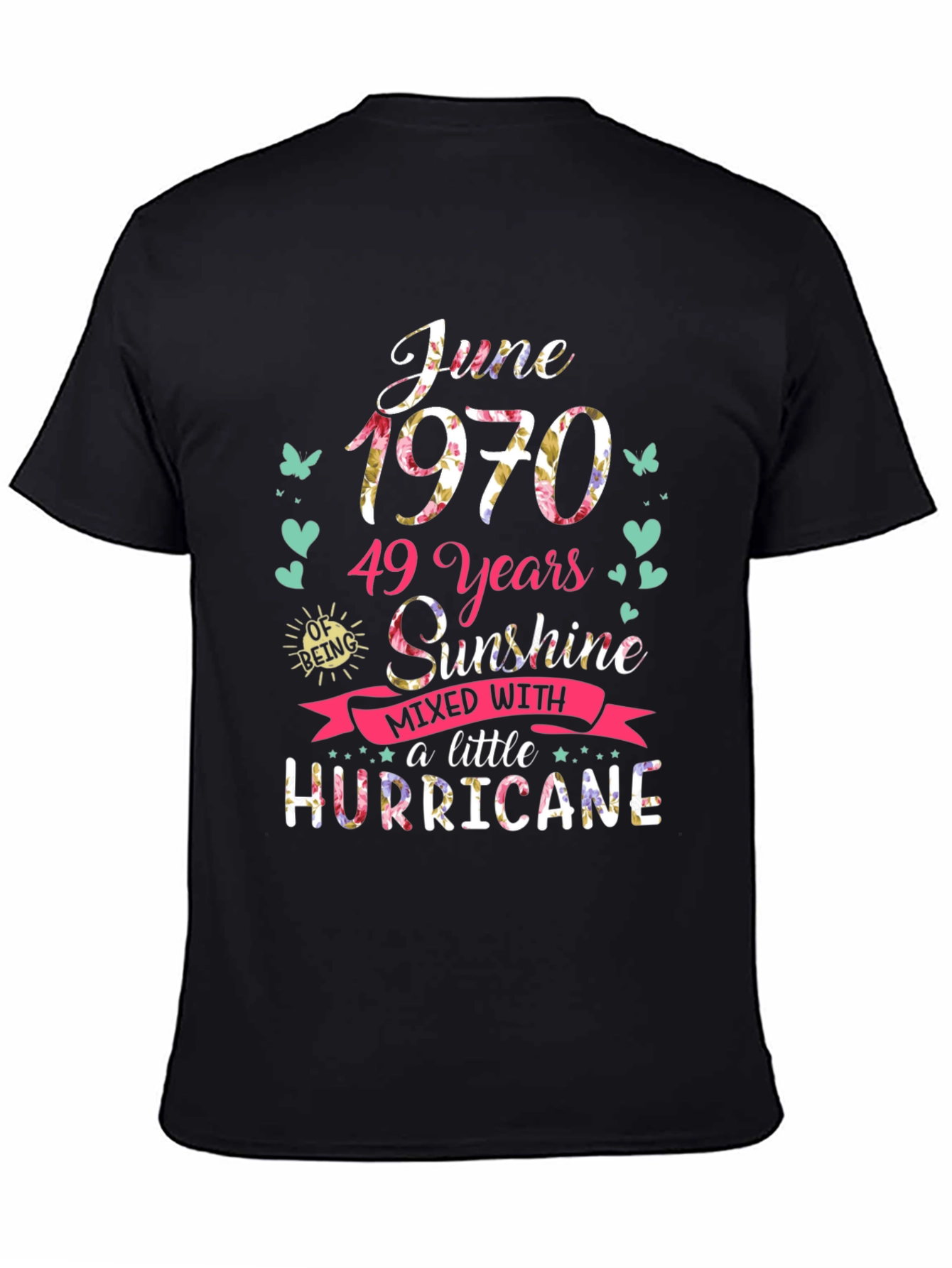 June 1970 49 Years Sunshine Hurricane T-Shirt