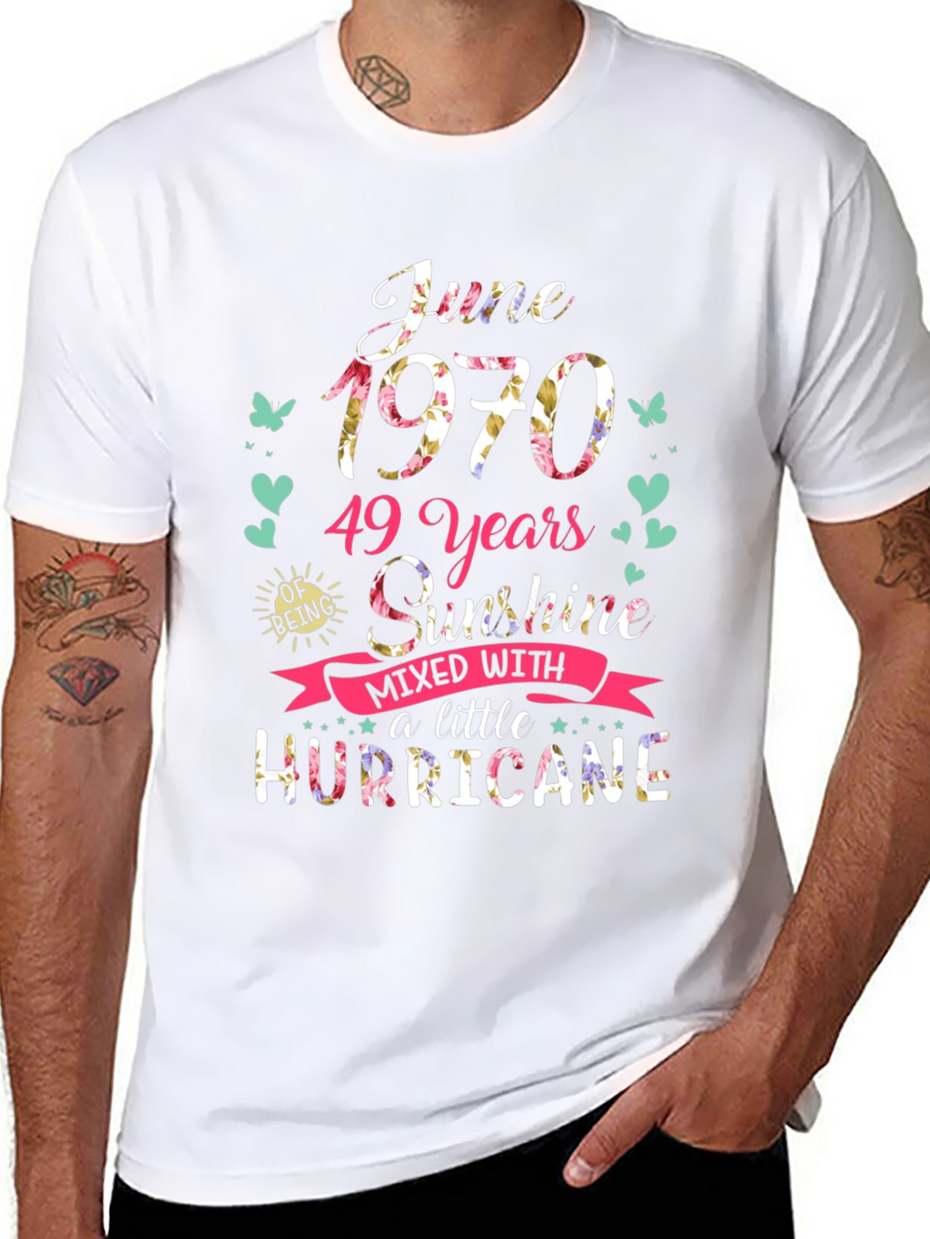 June 1970 49 Years Sunshine Hurricane T-Shirt