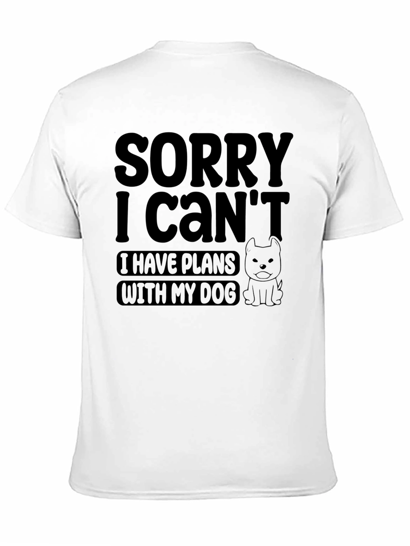 Funny Dog Plans Graphic Mens T-Shirt