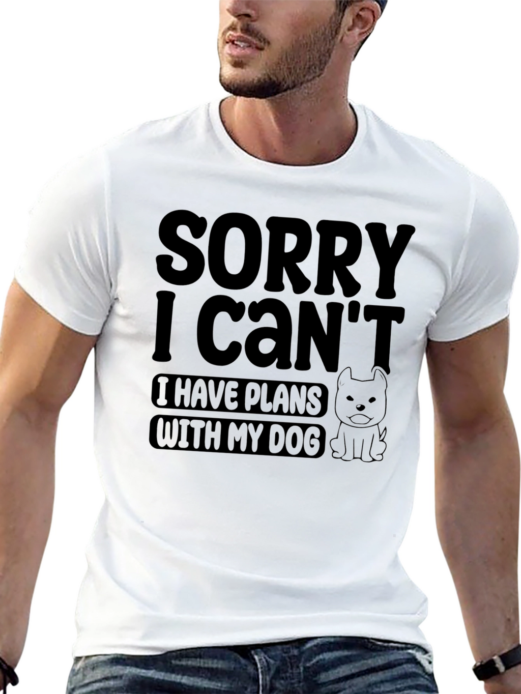 Funny Dog Plans Graphic Mens T-Shirt
