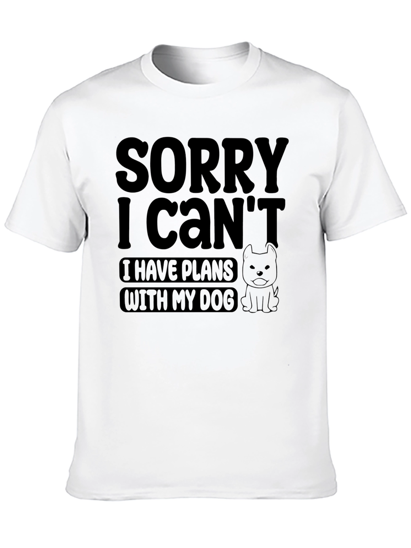 Funny Dog Plans Graphic Mens T-Shirt