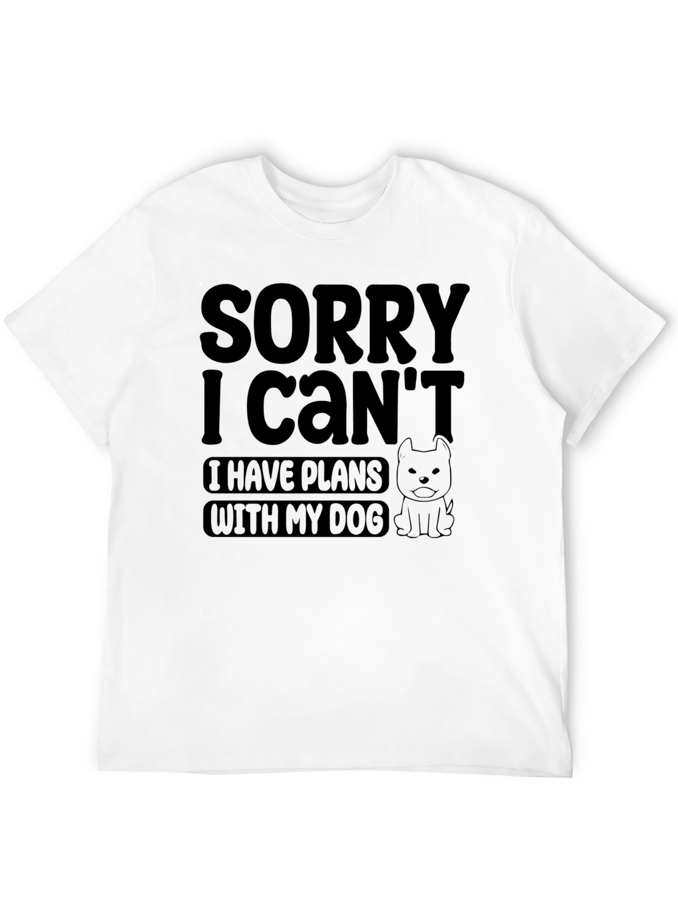 Funny Dog Plans Graphic Mens T-Shirt
