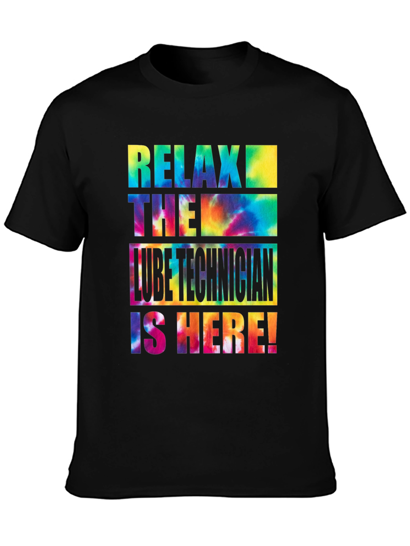 Relax Lube Technician Tie Dye Graphic T-Shirt