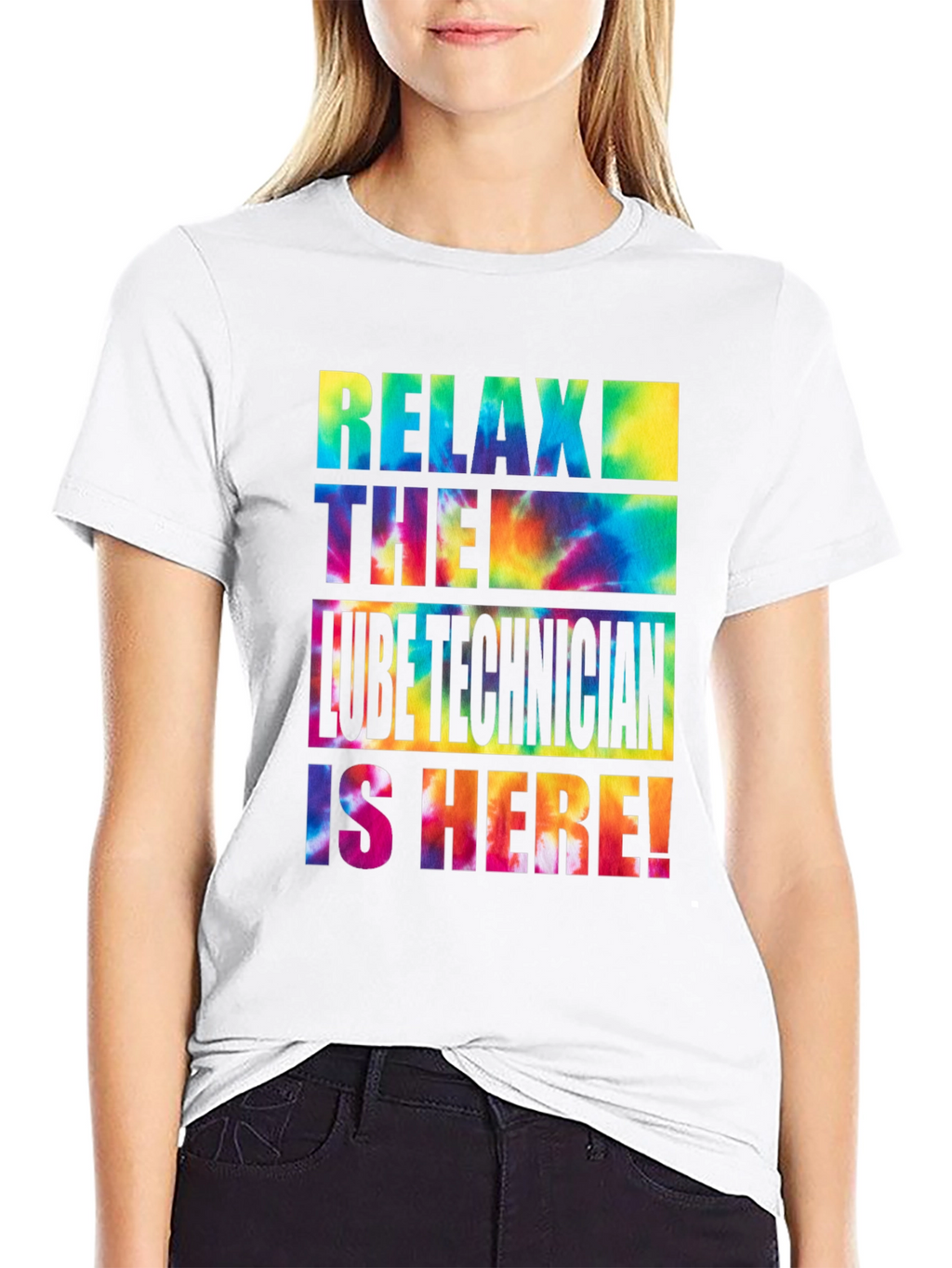 Relax Lube Technician Tie Dye Graphic T-Shirt