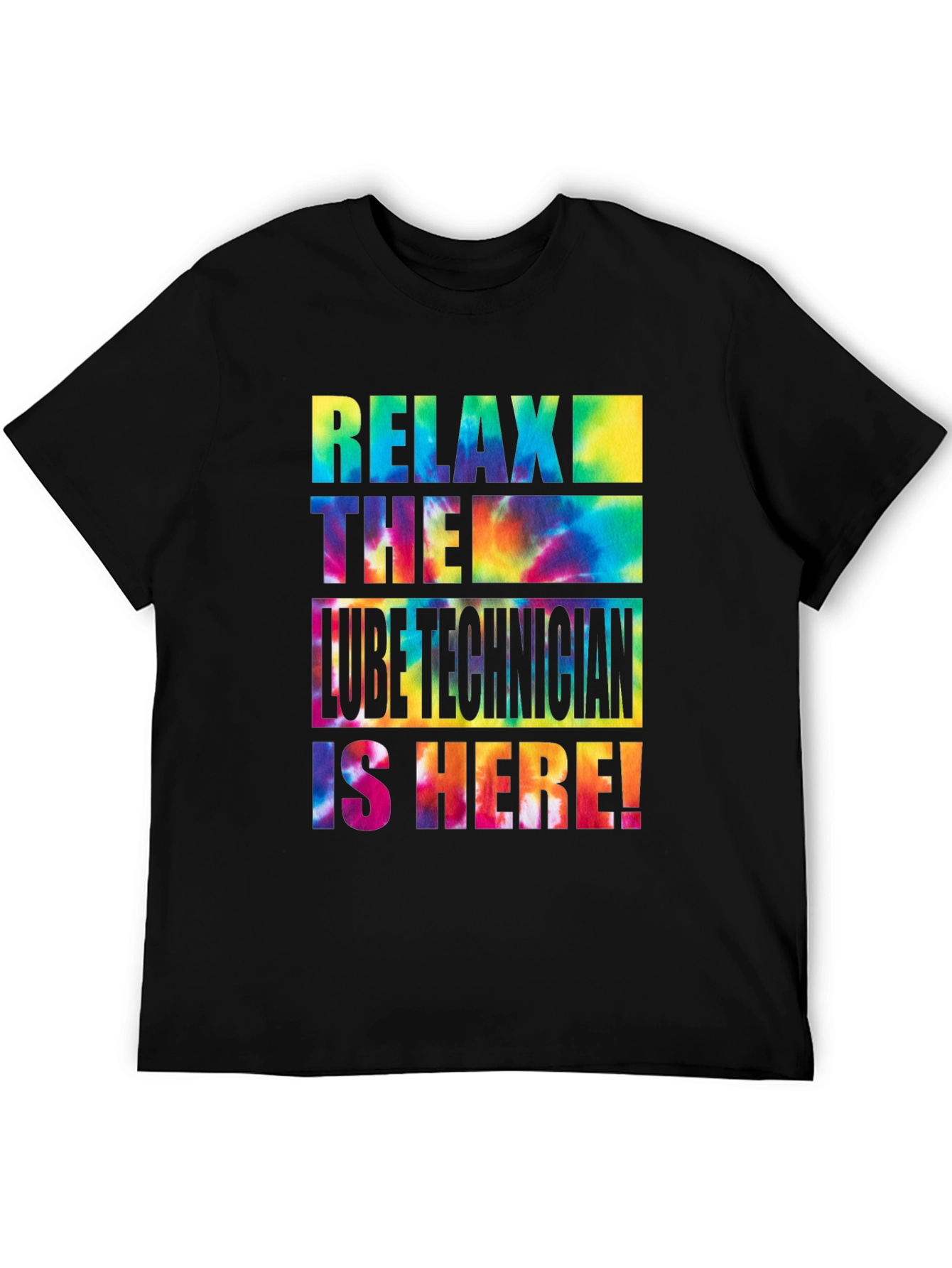 Relax Lube Technician Tie Dye Graphic T-Shirt