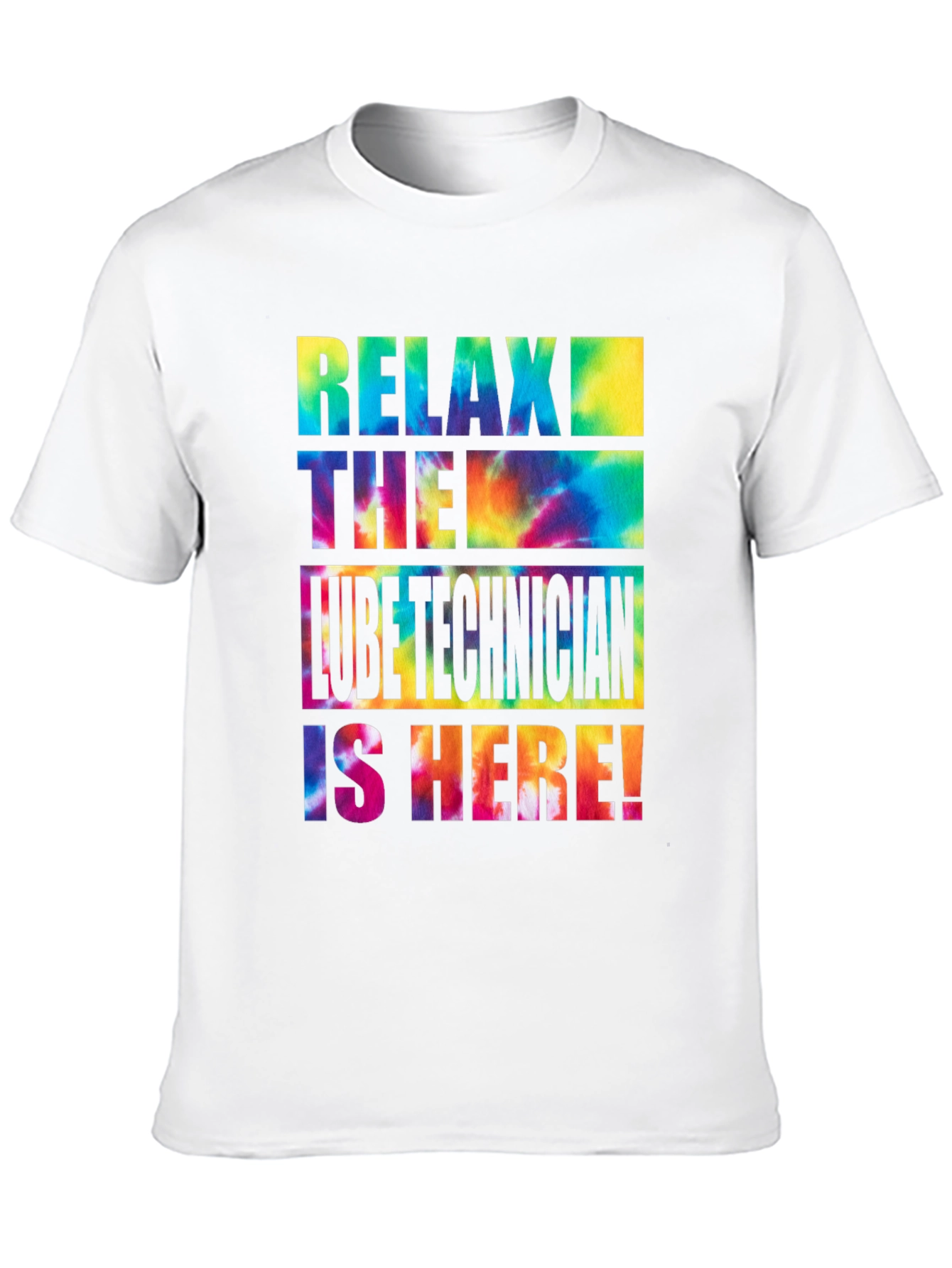 Relax Lube Technician Tie Dye Graphic T-Shirt