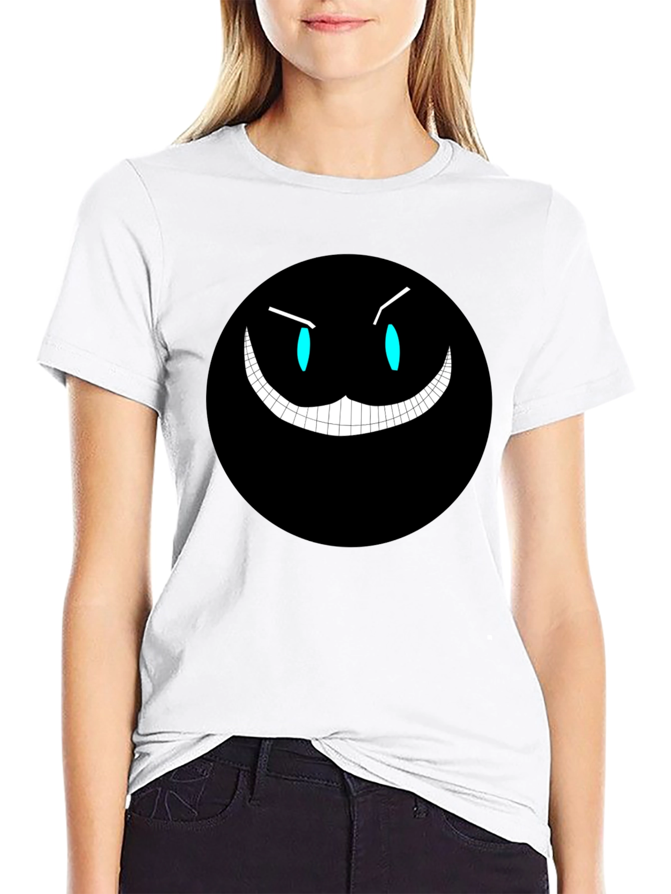 Creepy Grin Graphic Tee - Black T-Shirt