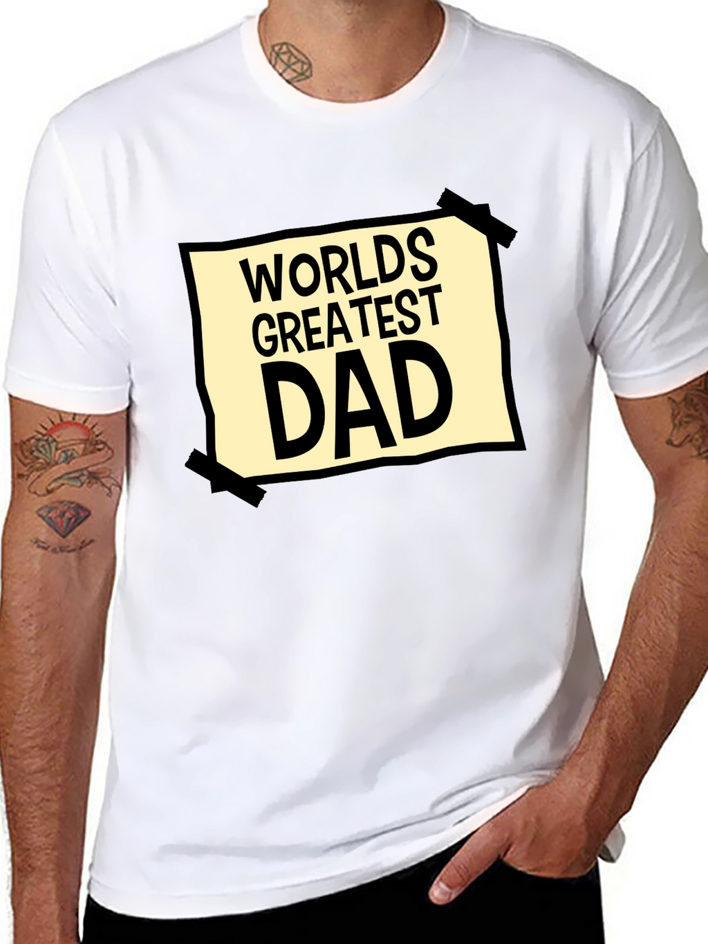 Worlds Greatest Dad Graphic Tee - Black