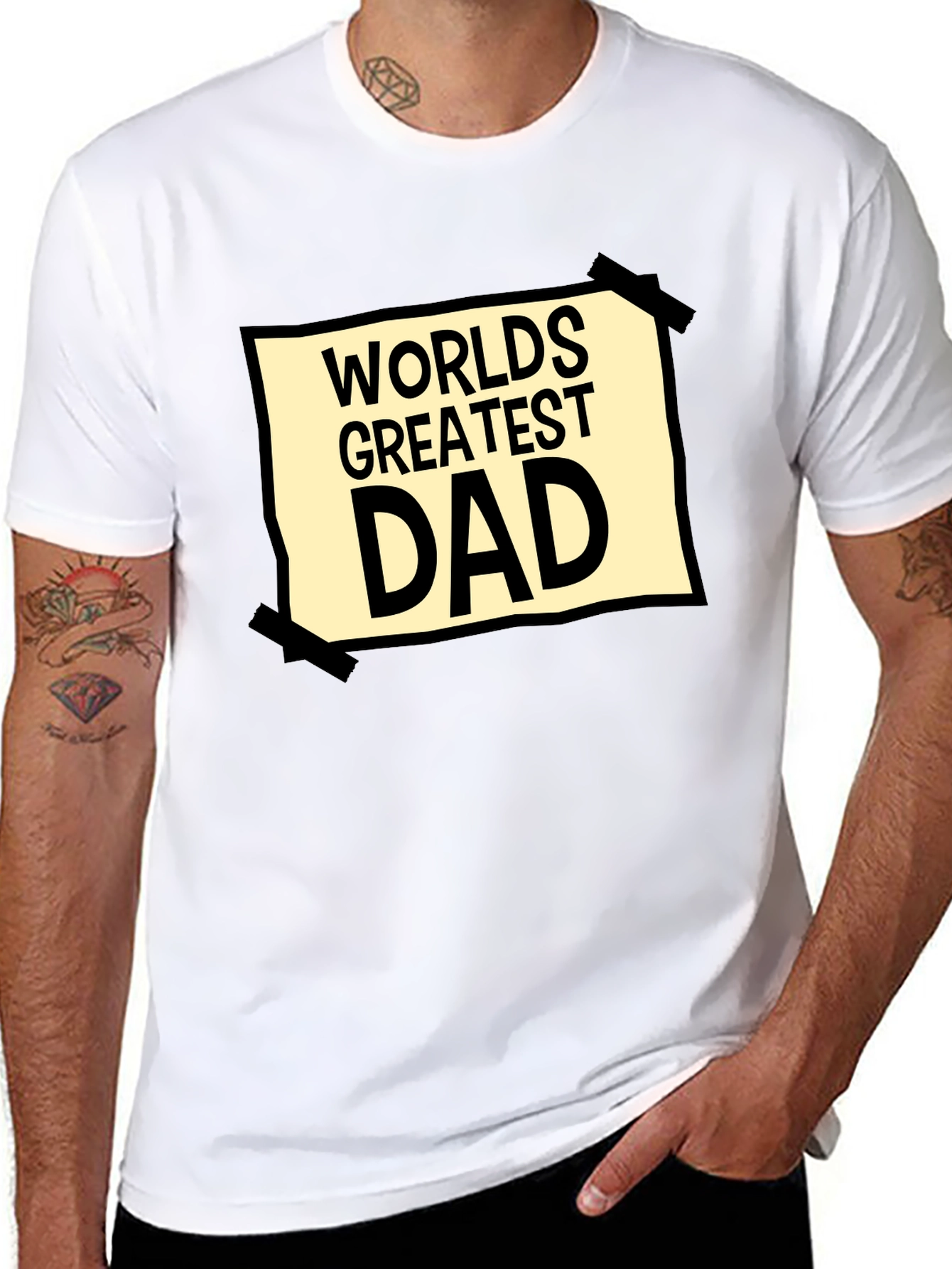 Worlds Greatest Dad Graphic Tee - Black
