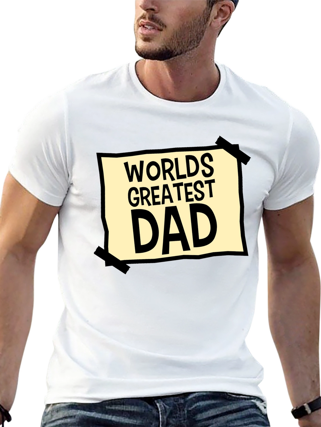 Worlds Greatest Dad Graphic Tee - Black