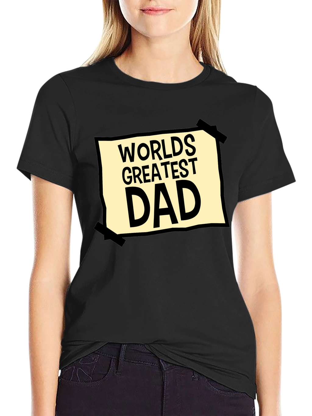 Worlds Greatest Dad Graphic Tee - Black
