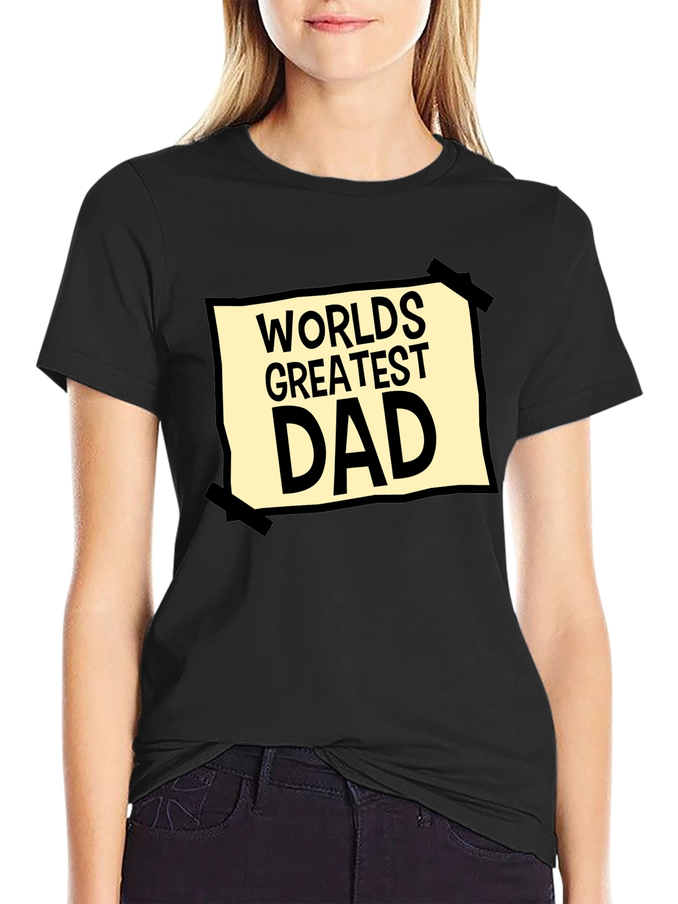 Worlds Greatest Dad Graphic Tee - Black
