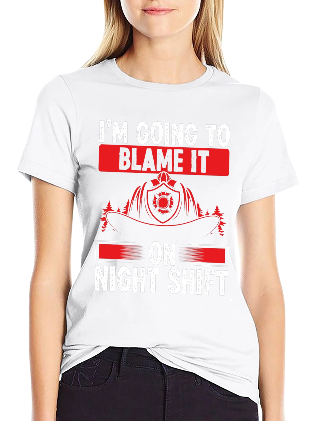 Night Shift Firefighter T-Shirt - Funny Fireman Tee