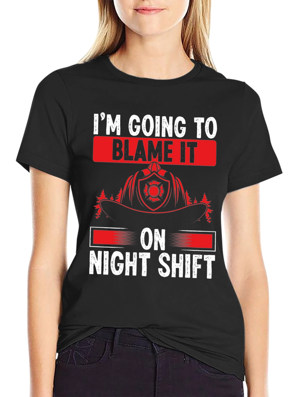 Night Shift Firefighter T-Shirt - Funny Fireman Tee