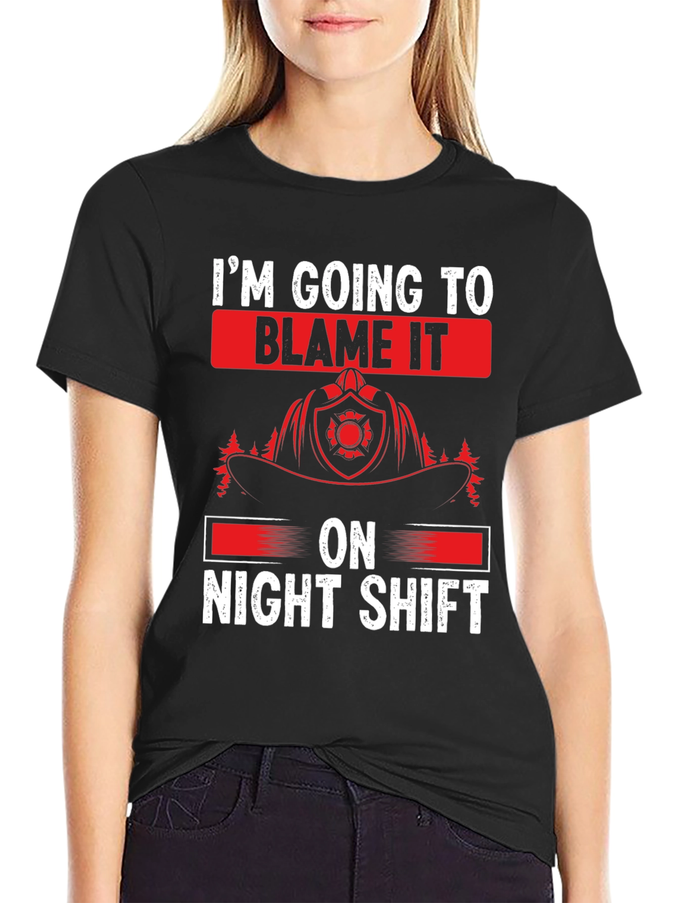 Night Shift Firefighter T-Shirt - Funny Fireman Tee