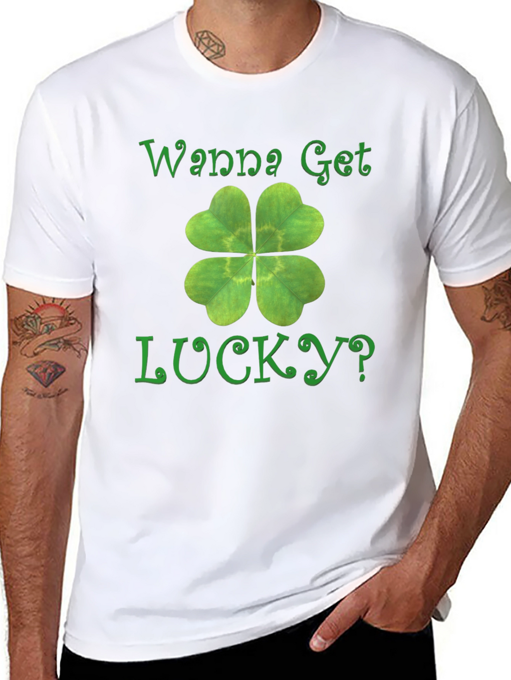 Wanna Get Lucky? Shamrock T-Shirt - St. Patricks Day