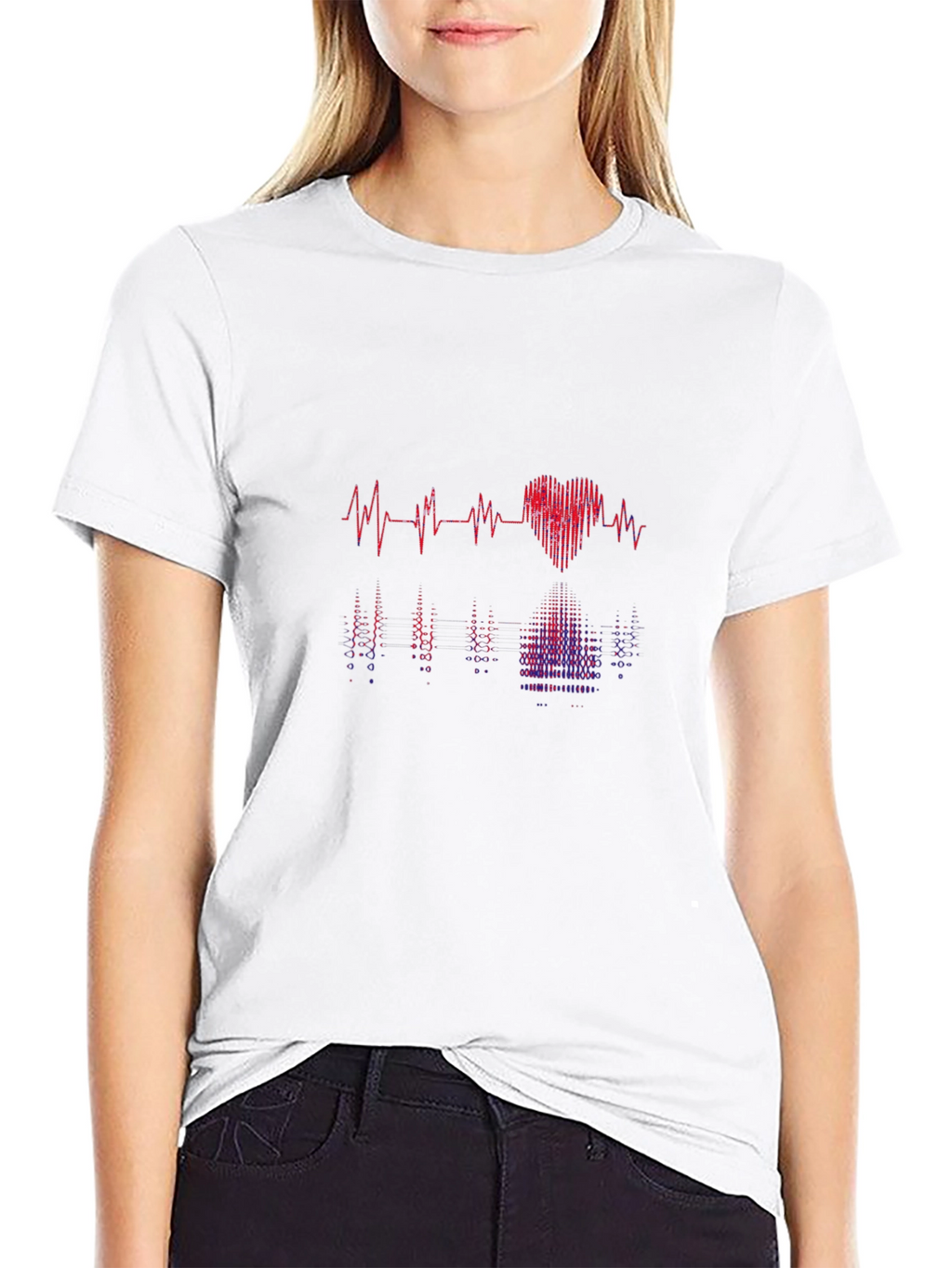 Heartbeat Pulse Heart Graphic T-Shirt
