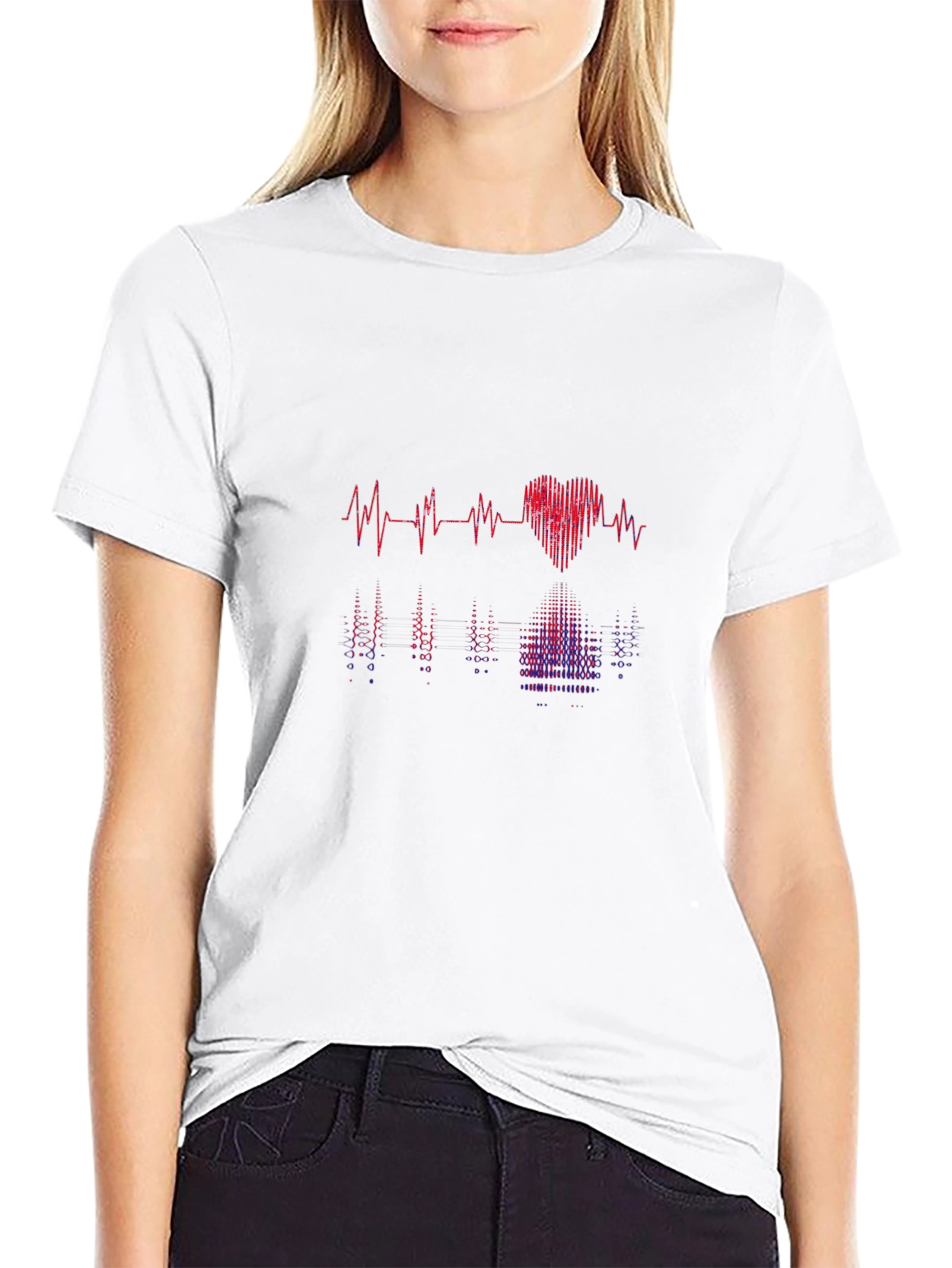 Heartbeat Pulse Heart Graphic T-Shirt
