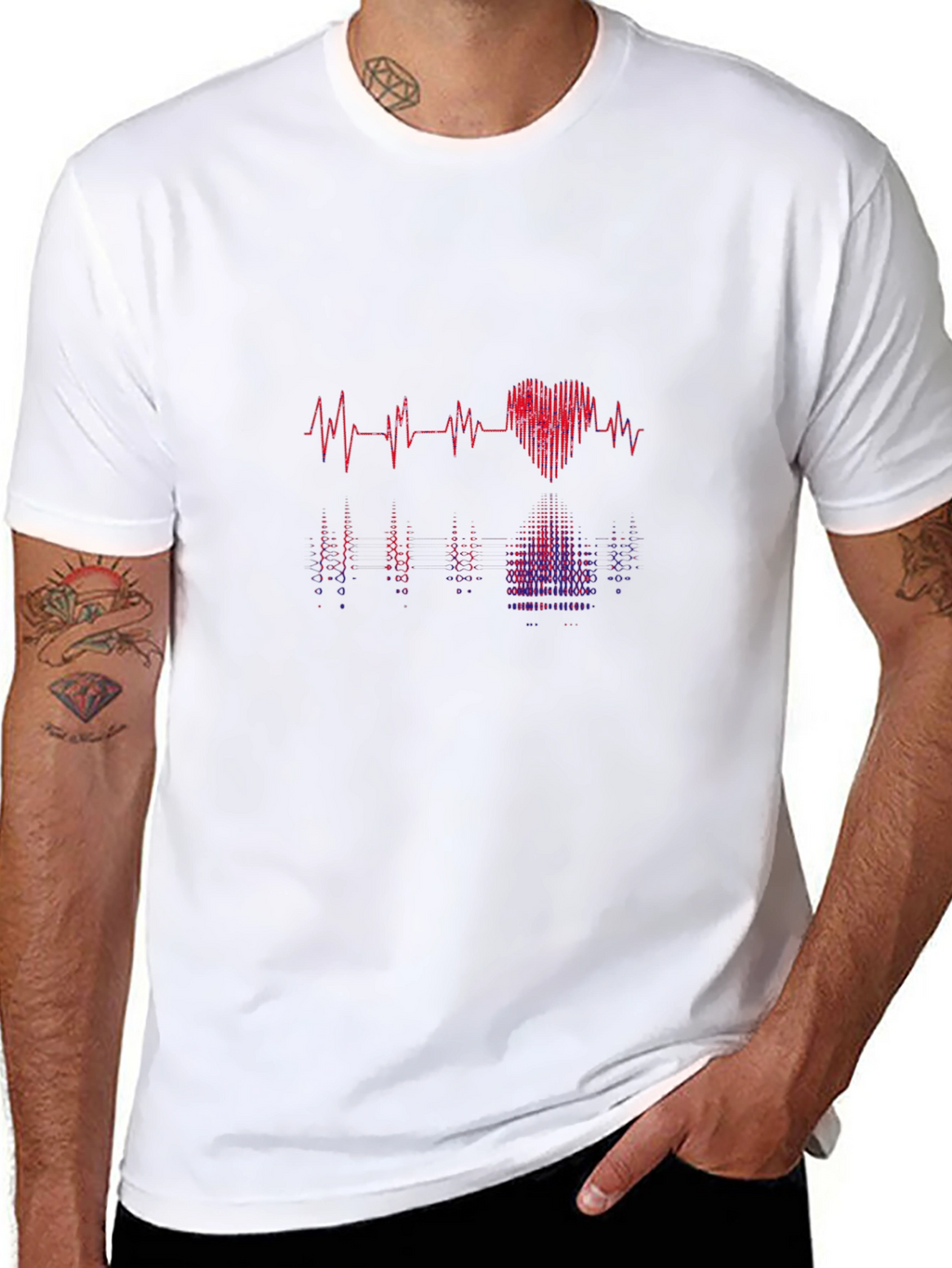 Heartbeat Pulse Heart Graphic T-Shirt