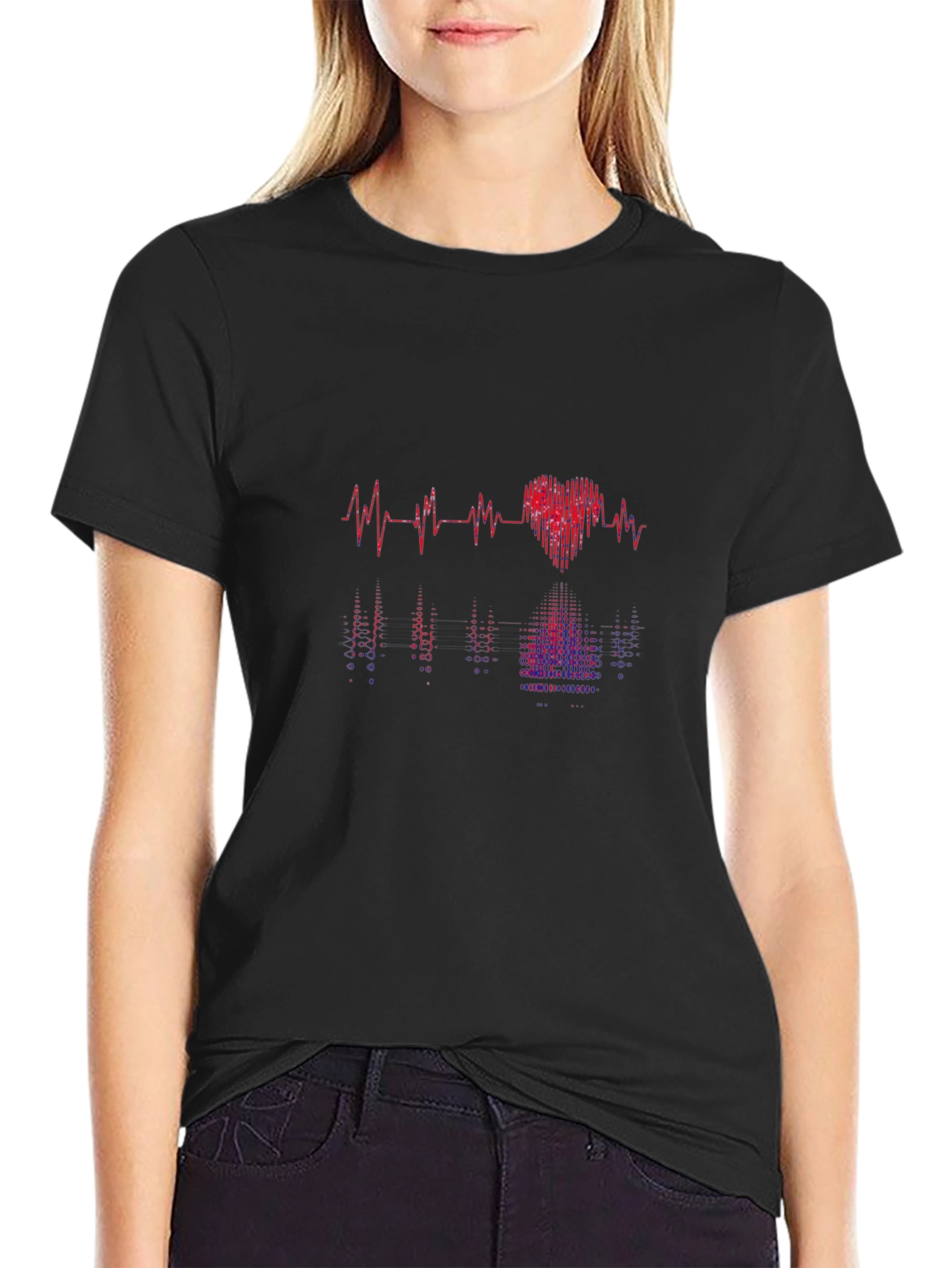 Heartbeat Pulse Heart Graphic T-Shirt