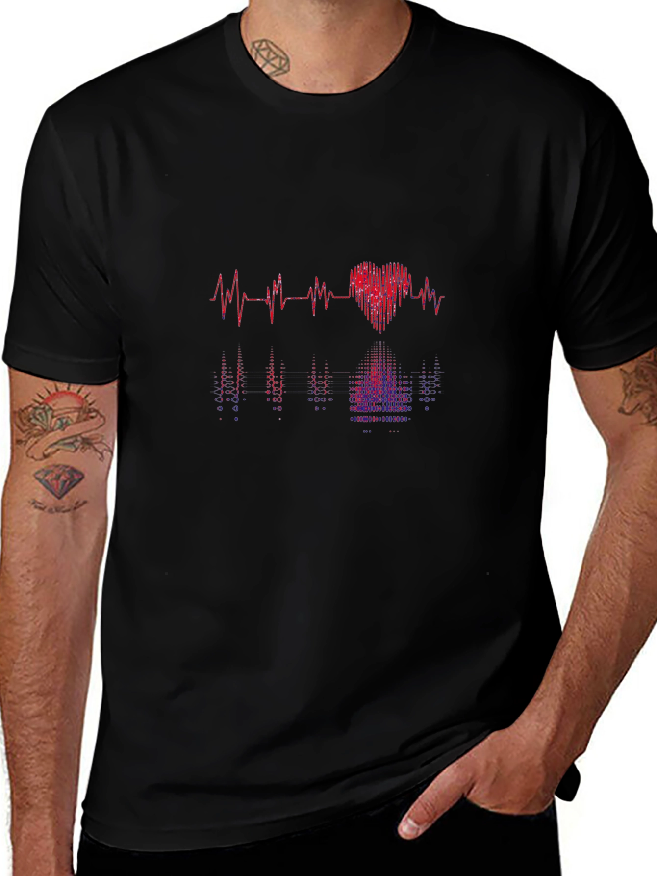 Heartbeat Pulse Heart Graphic T-Shirt