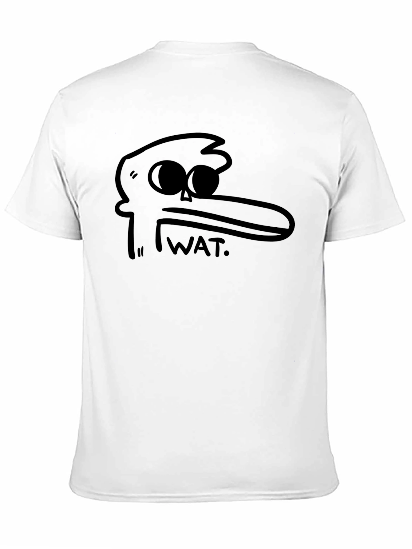 Mens Black WAT Cartoon Graphic Tee