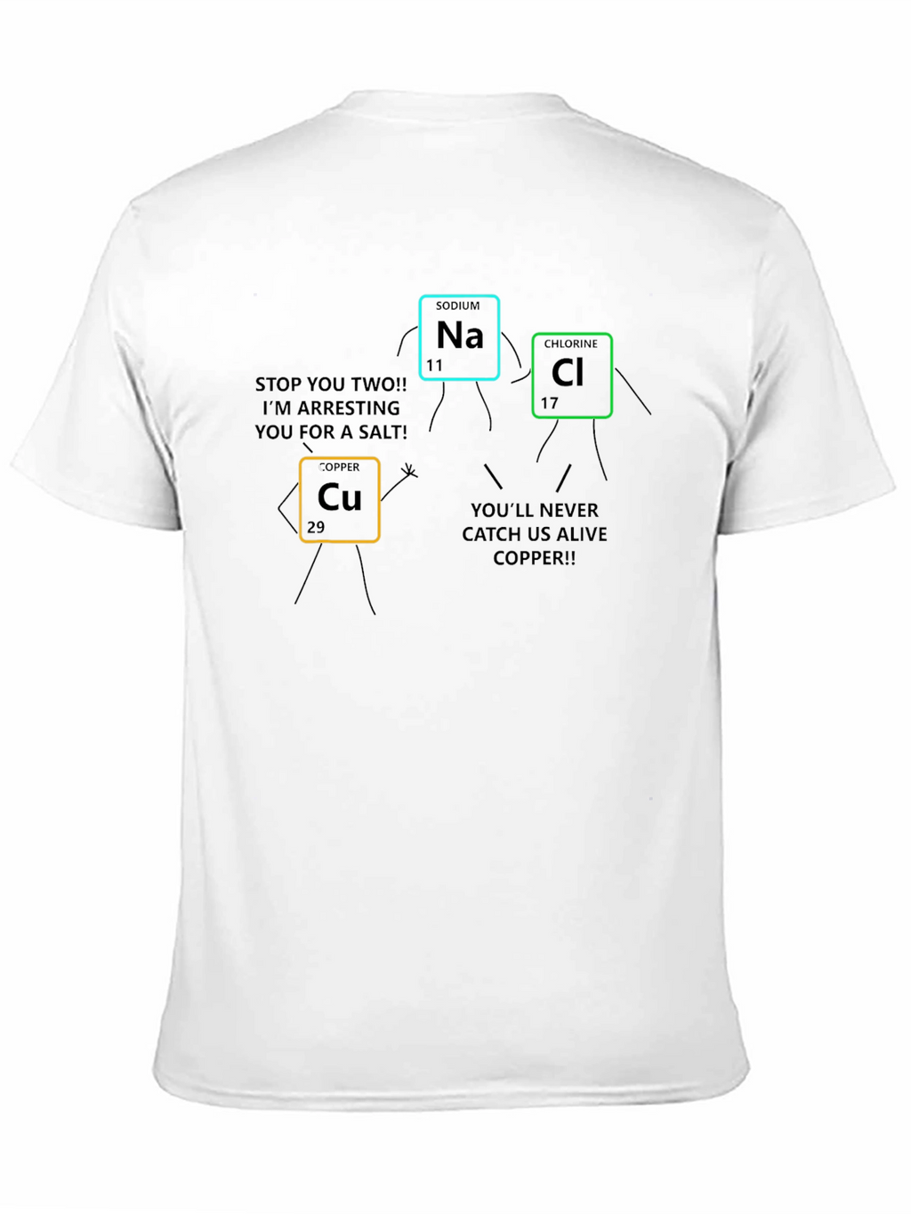 Funny Science T-Shirt: Periodic Table Arrest