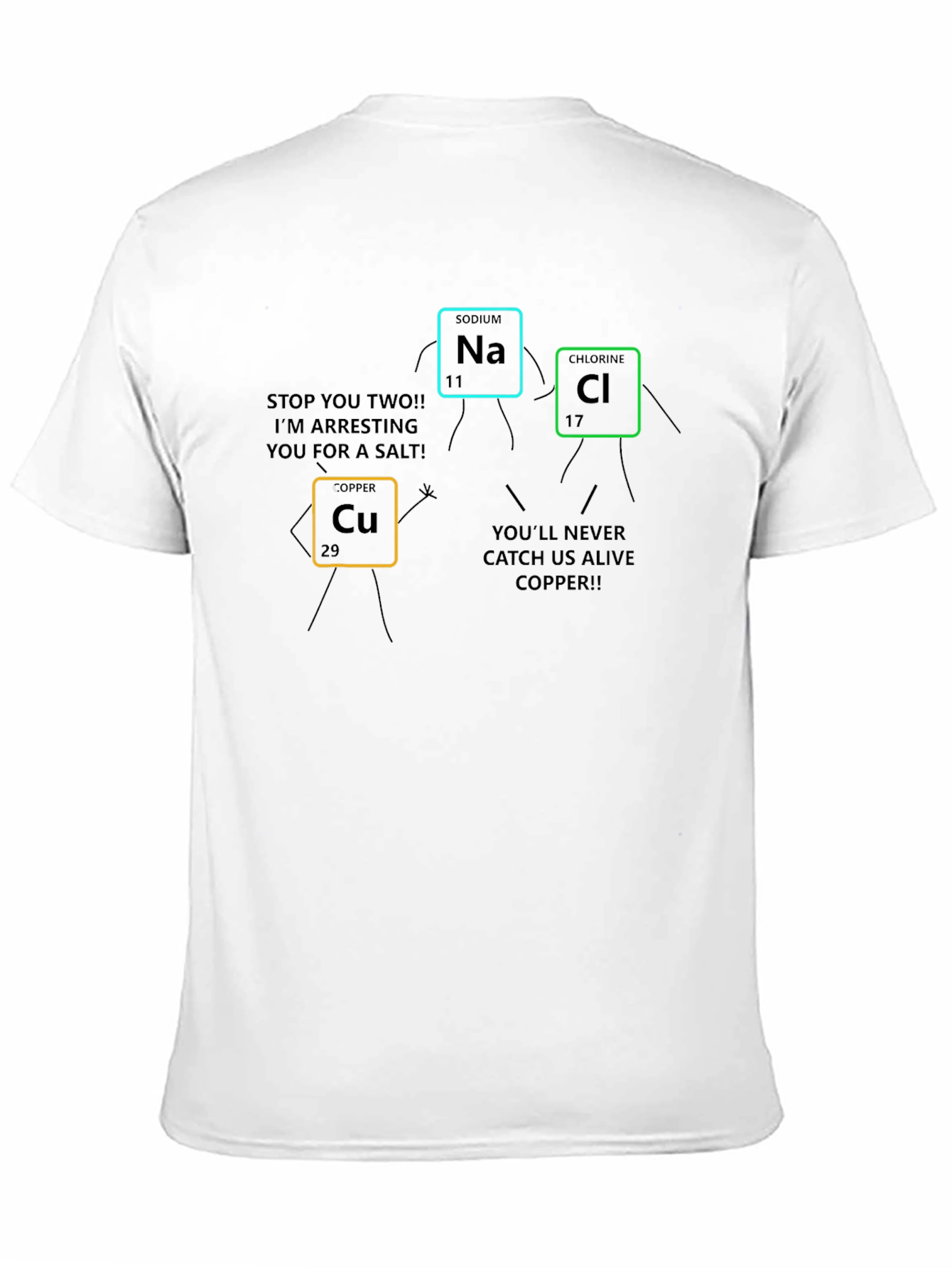 Funny Science T-Shirt: Periodic Table Arrest