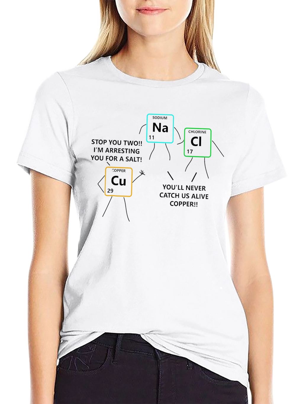 Funny Science T-Shirt: Periodic Table Arrest