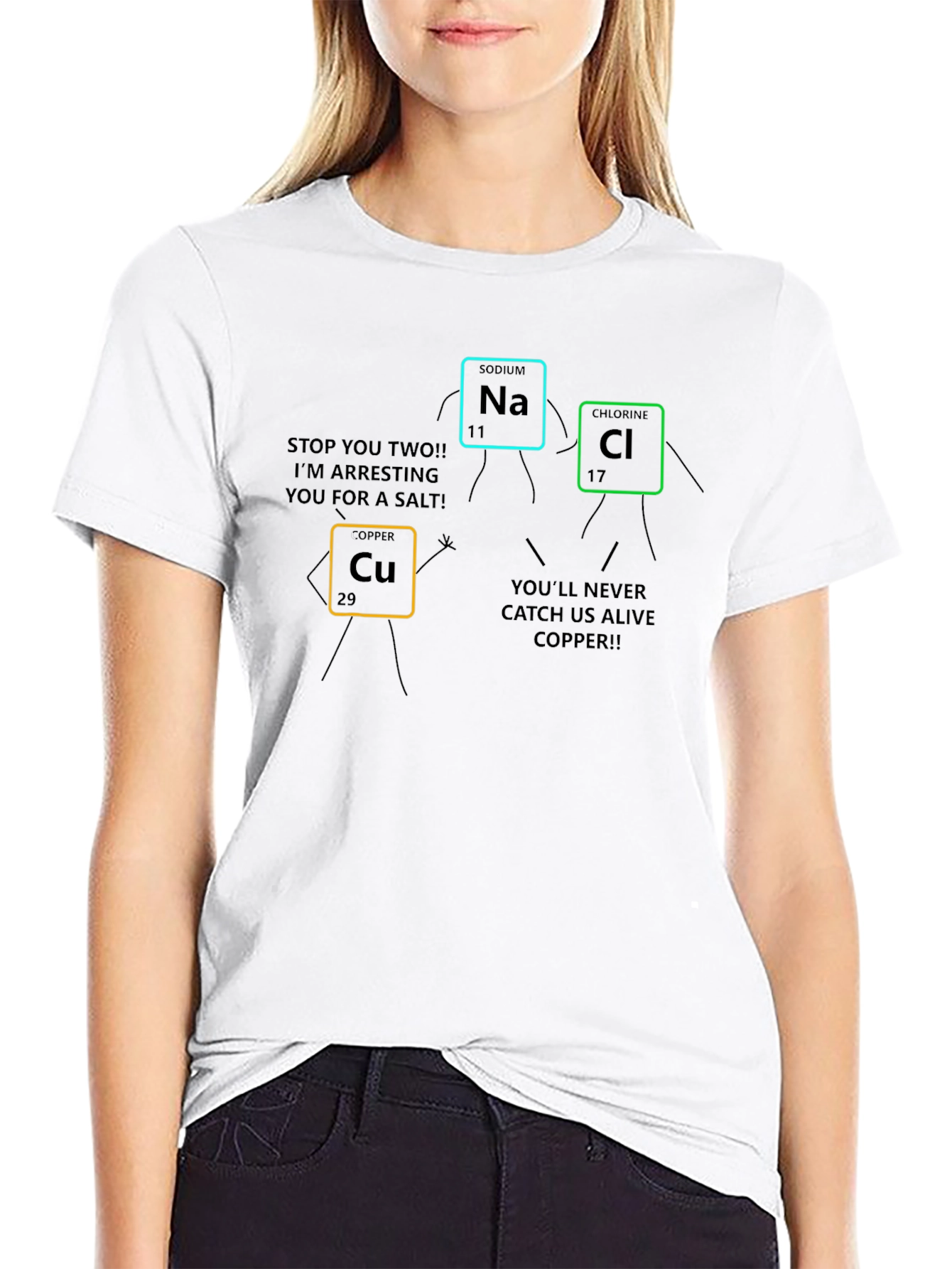 Funny Science T-Shirt: Periodic Table Arrest