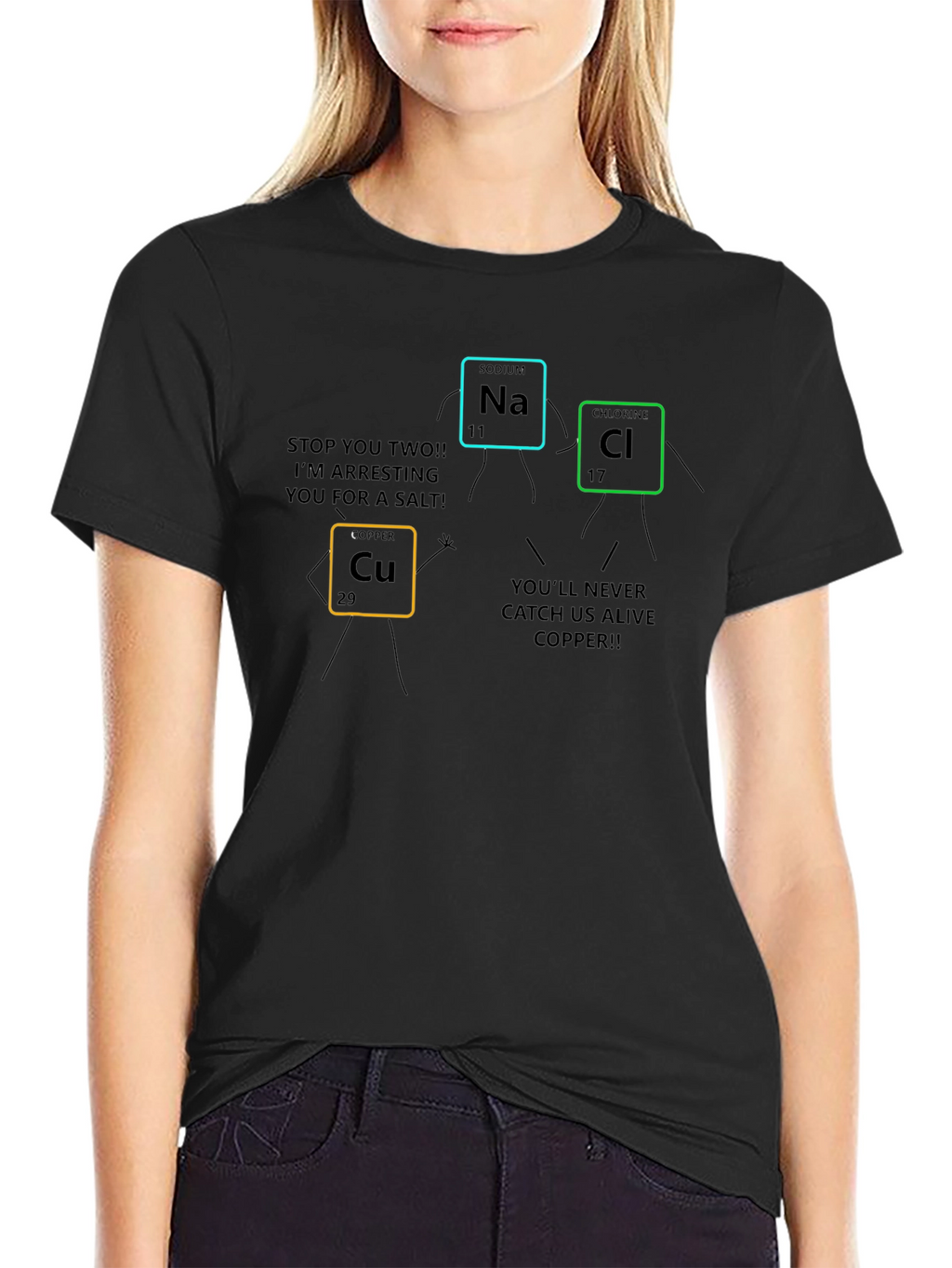 Funny Science T-Shirt: Periodic Table Arrest