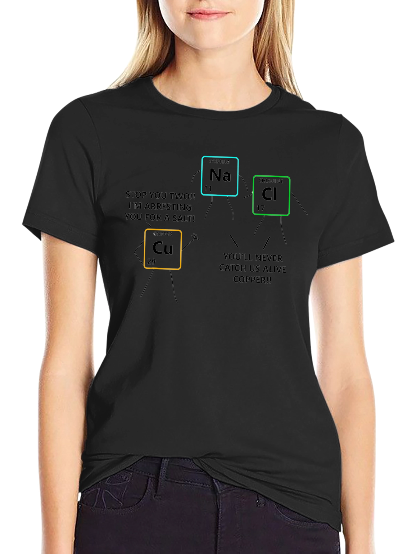 Funny Science T-Shirt: Periodic Table Arrest