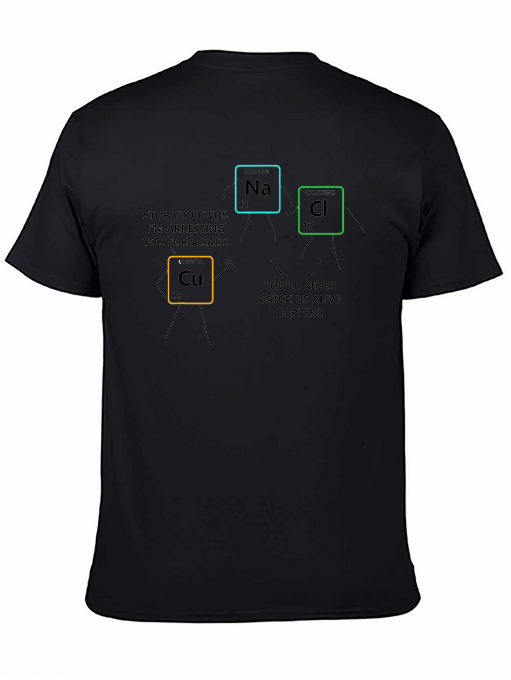 Funny Science T-Shirt: Periodic Table Arrest