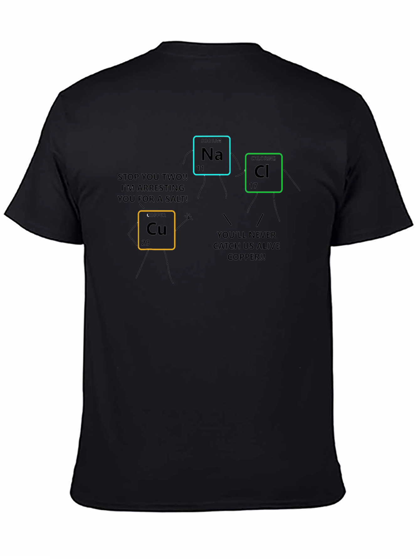 Funny Science T-Shirt: Periodic Table Arrest