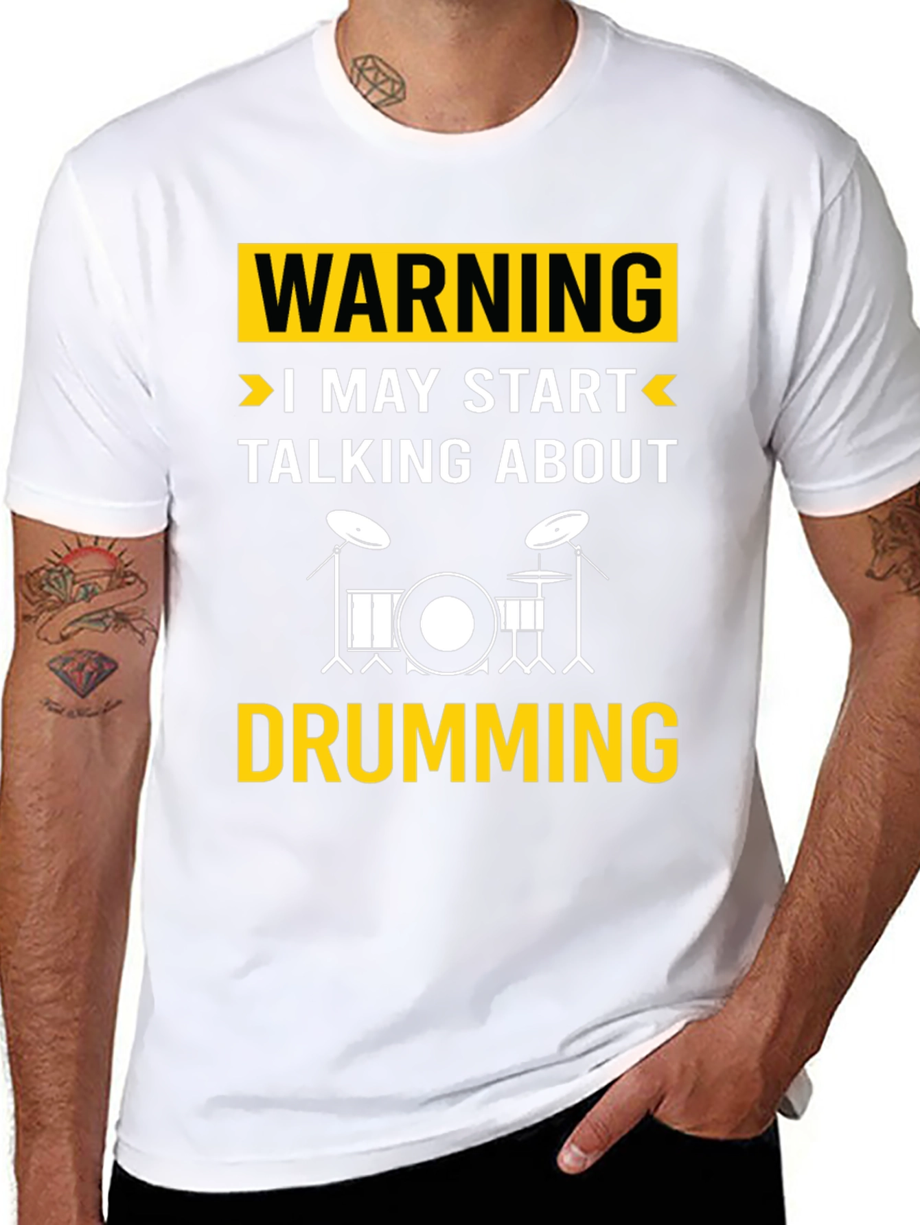 Warning May Start Talking About Drumming T-Shirt