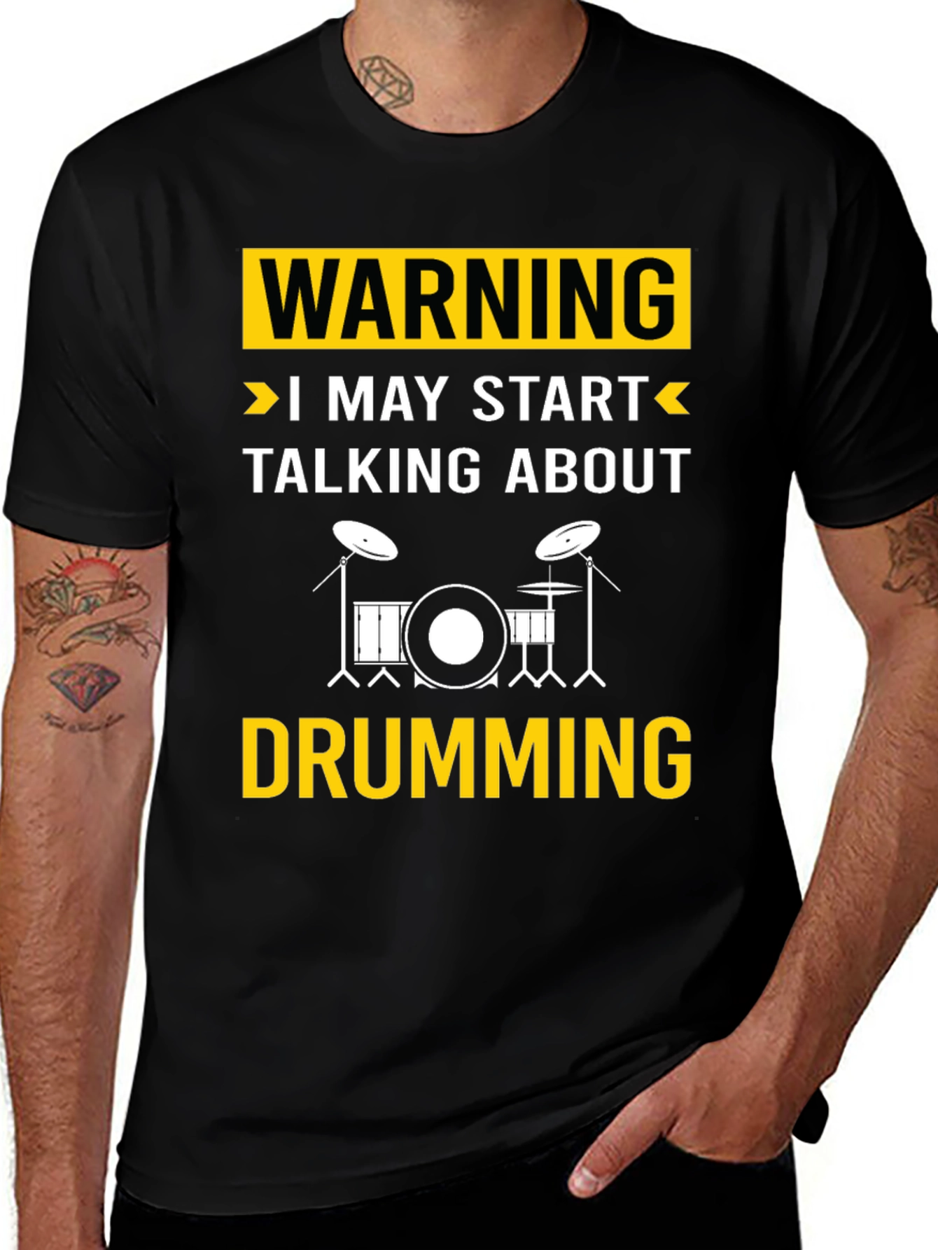Warning May Start Talking About Drumming T-Shirt