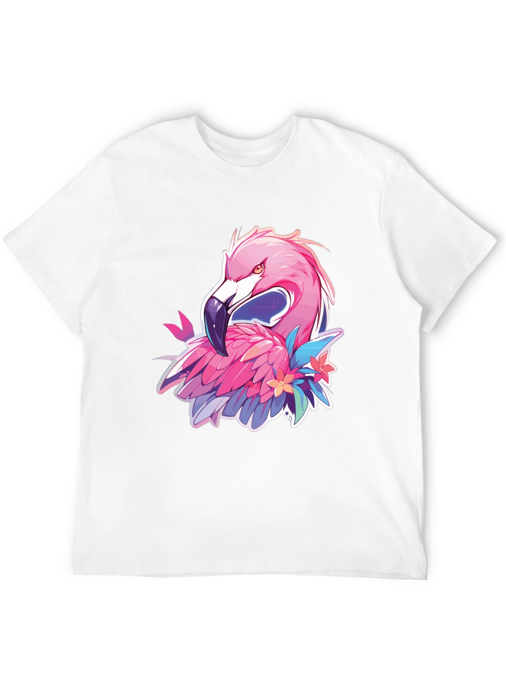 Mens Black Flamingo Graphic Tee