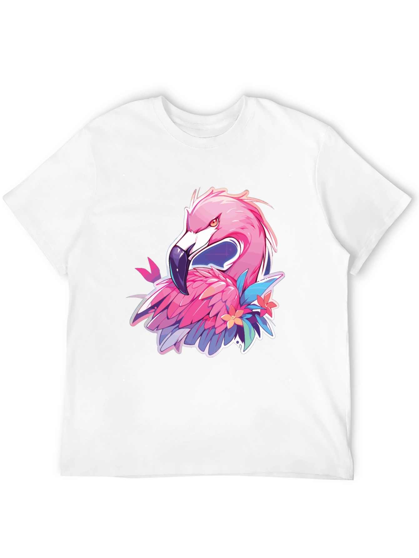 Mens Black Flamingo Graphic Tee