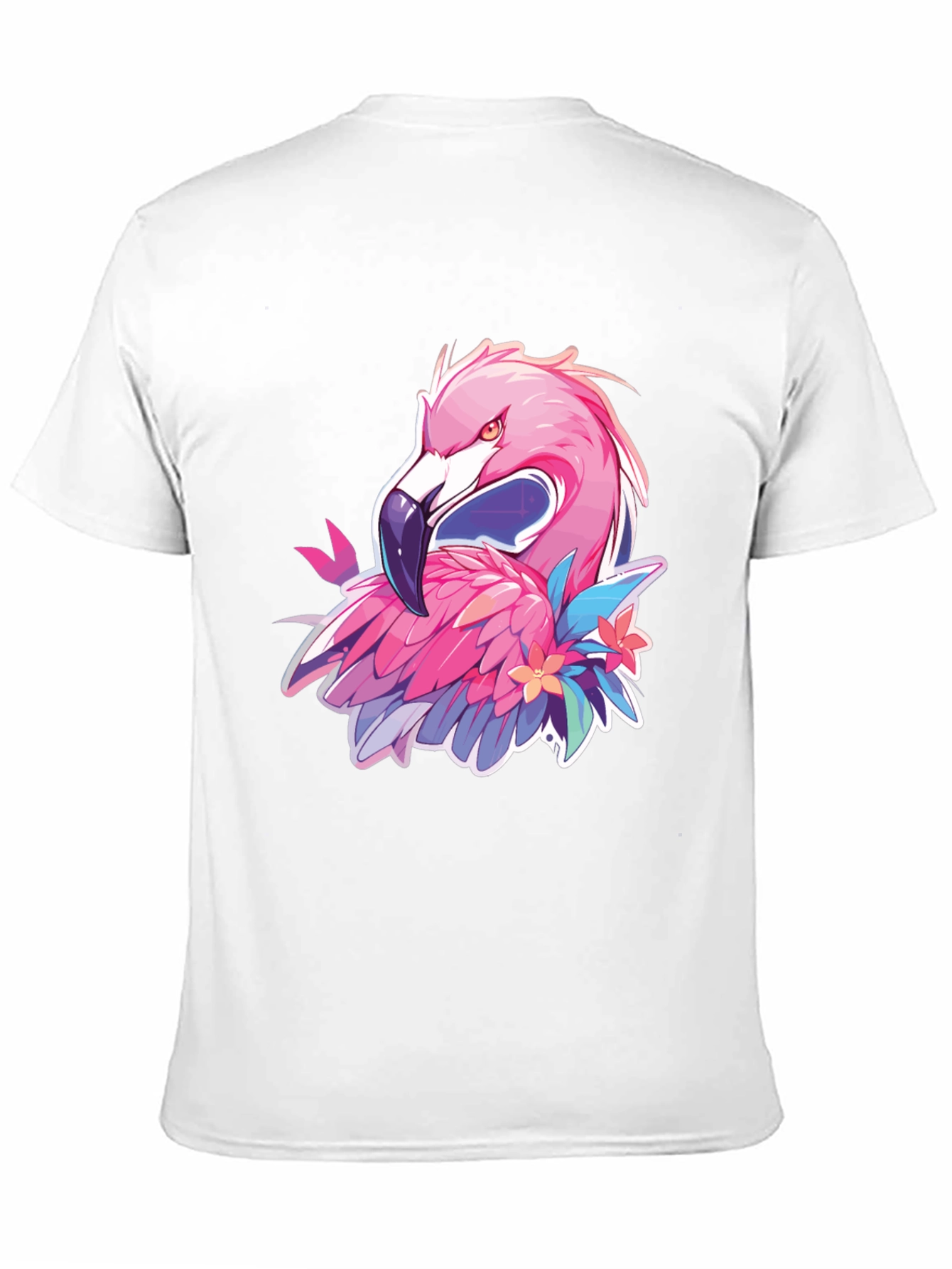 Mens Black Flamingo Graphic Tee